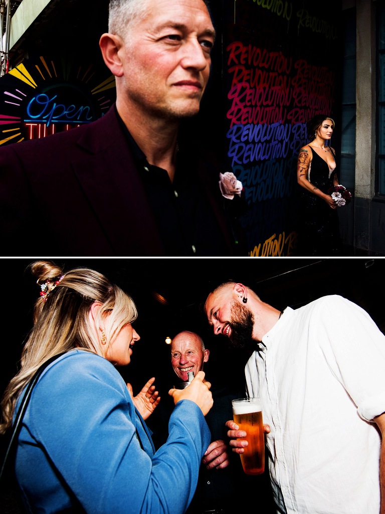 alternative wedding portraits on blackpool promenade