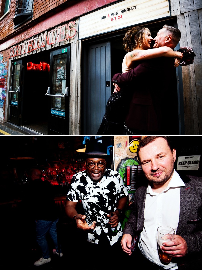dirty blondes dive bar wedding in blackpool.