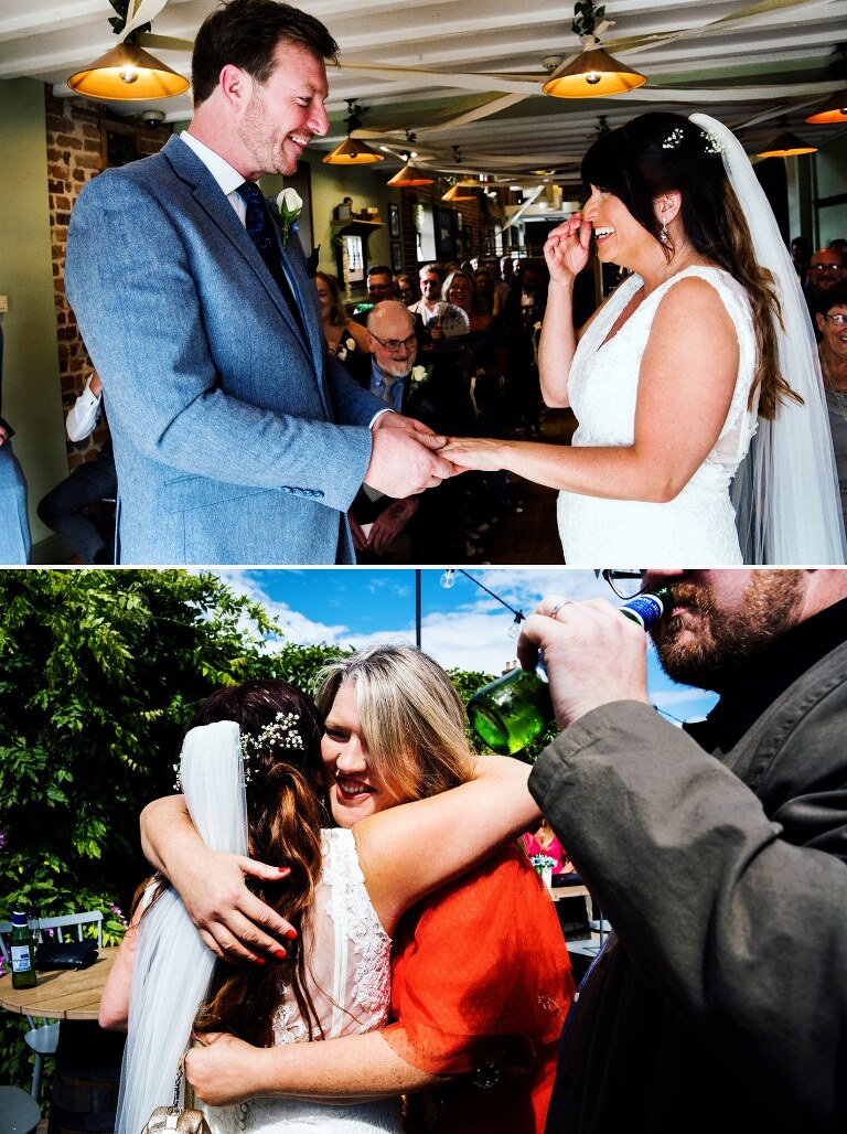 Guests at a chester wedding