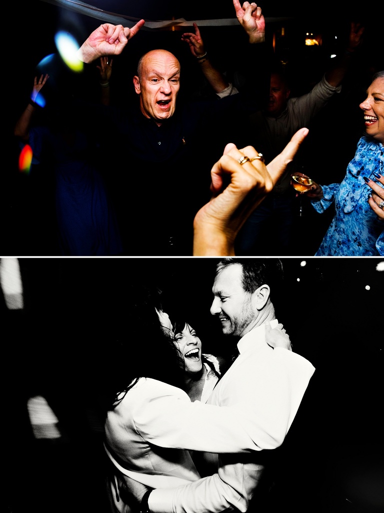 Wedding guests dancing at a reception at the chester fields.