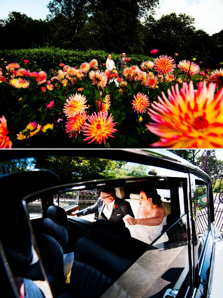 Grace Wedding Cars with bride and groom.